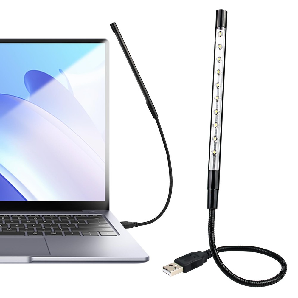 Portable USB-Powered LED Keyboard Light with 10 Lamp Beads for Laptops