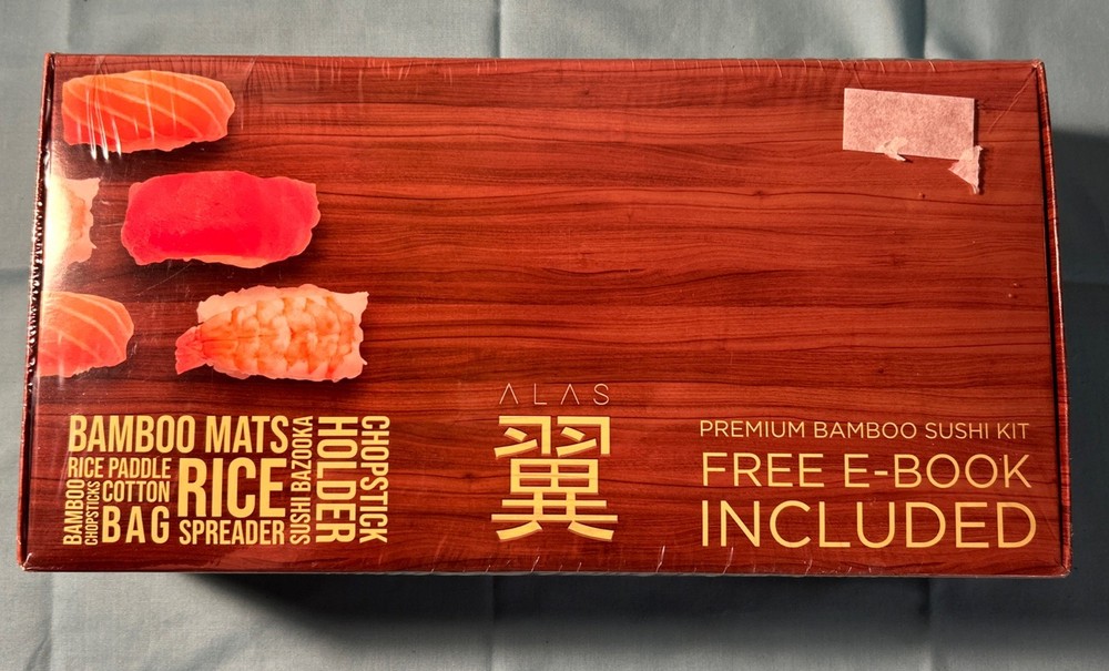 ALAS Premium Bamboo Sushi Kit - Brand New Sealed Set