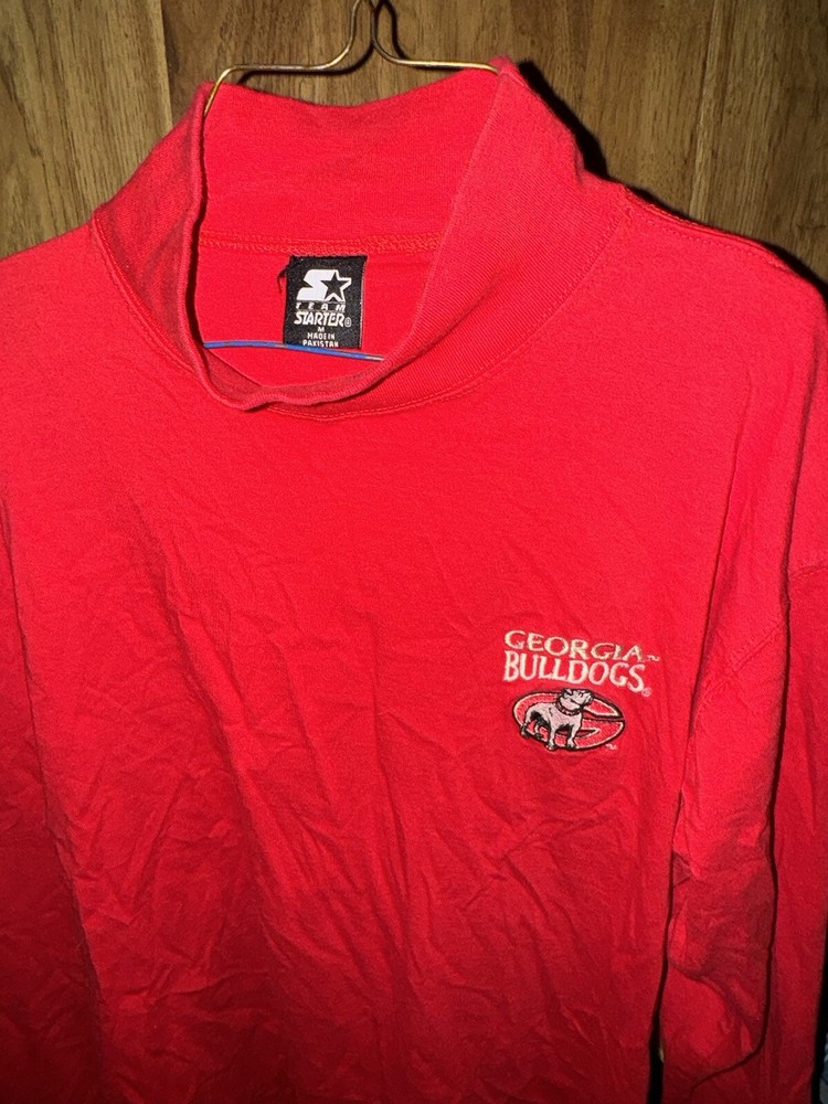 90S STARTER TEAM NCAA GEORGIA BULL DOGS LONG SLEEVE SHIRT MENS M