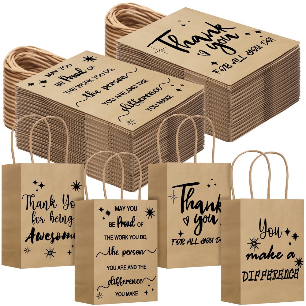 40 Pcs Employee Appreciation Bulk Thank You Gifts Paper Bags for Employee Pas...