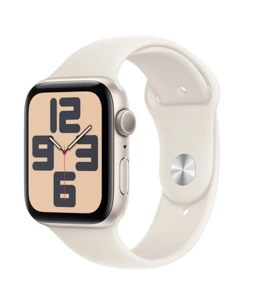 Apple Watch SE 2nd Gen 44mm Starlight GPS Aluminum Case with Sport Band
