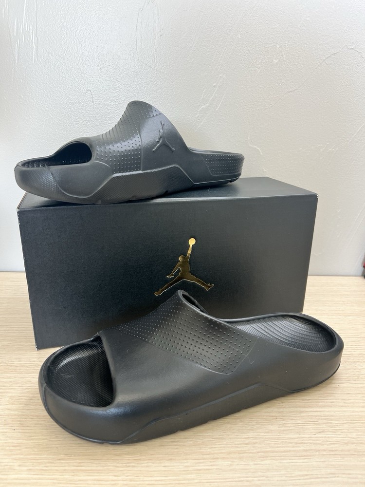 Nike Jordan Post Slides Triple Black Mens Sz 11 Slip On Casual Sandals