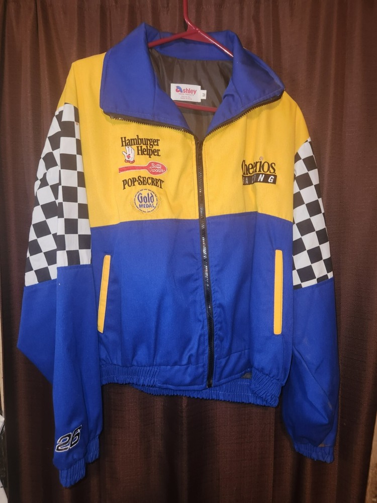 Johnny Benson 26 Cheerios Racing Full Zip Jacket Medium NASCAR Collectible