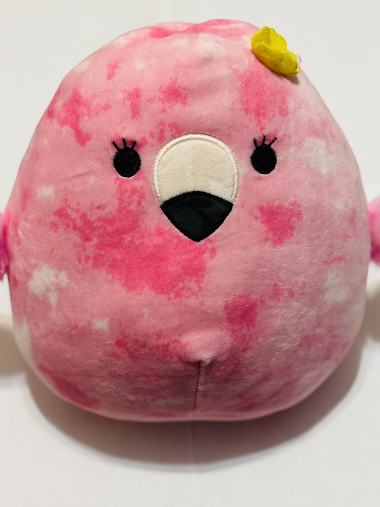 Valentines gift Squishmallow Cookie the Flamingo Plush Pink Bird w/Flower 9
