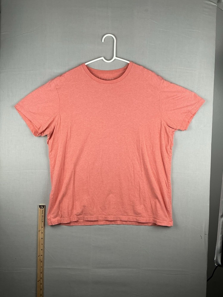 J Crew Broken In Mens XL Coral Short Sleeve T Shirt Crewneck Cotton