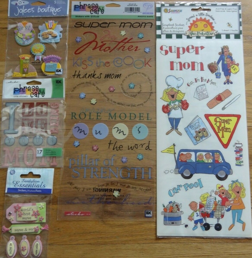 Best Super Mom Scrapbooking Stickers for Mother's Day Crafting-image