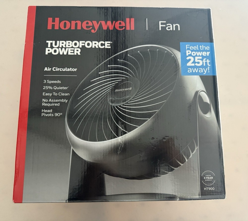 NEW Honeywell TurboForce Air Circulator Personal Fan, HT-900 Black Free Delivery
