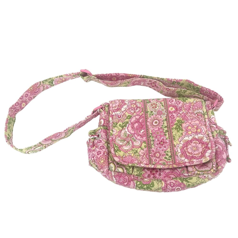 Vera Bradley Purse PETAL PINK Lindsay Crossbody Adjustable Strap Floral Bag