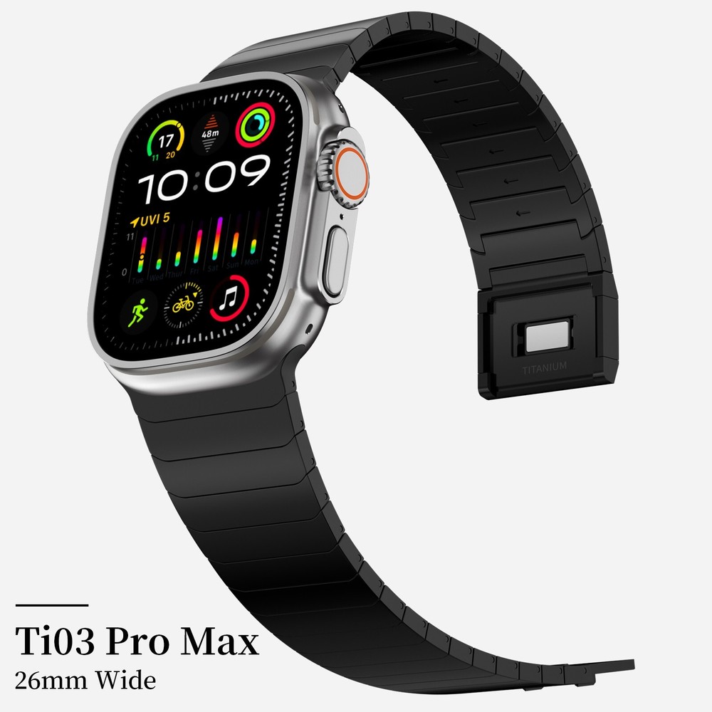 26mm Wide Watch belt Full Titanium Band with Magnetic Clasp for Apple Watch