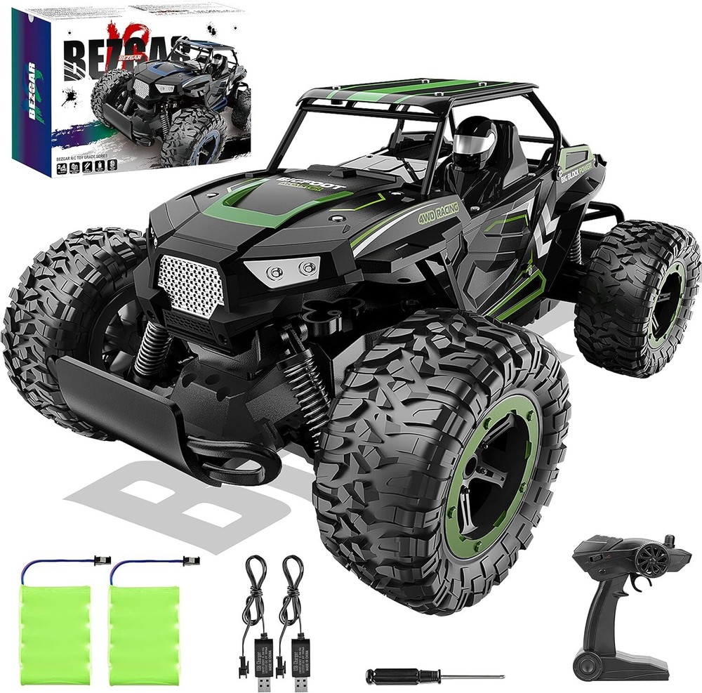 20Km/h Fast 2WD All-Terrain Electric RC Car with USB Charger & Batteries