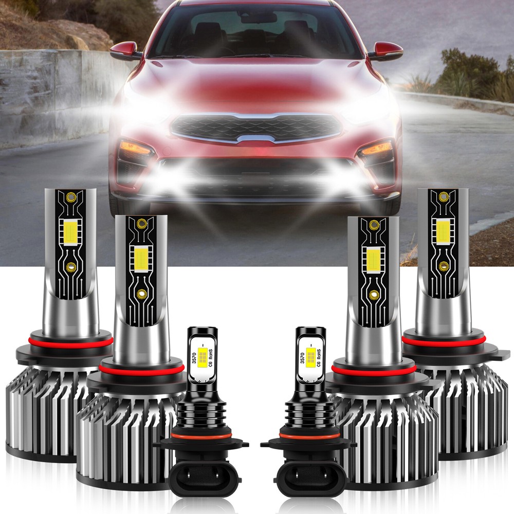 For Kia Optima 2019-2019 6x Combo 9005+9005+9145 LED Headlight Bulbs Fog light
