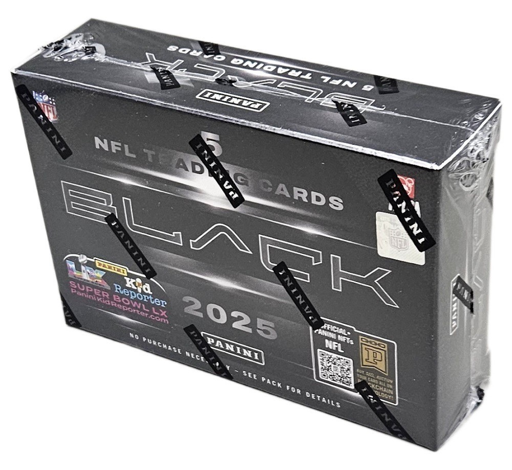2025 Panini Black Football Factory Sealed Hobby Box 3 Hits Per Box