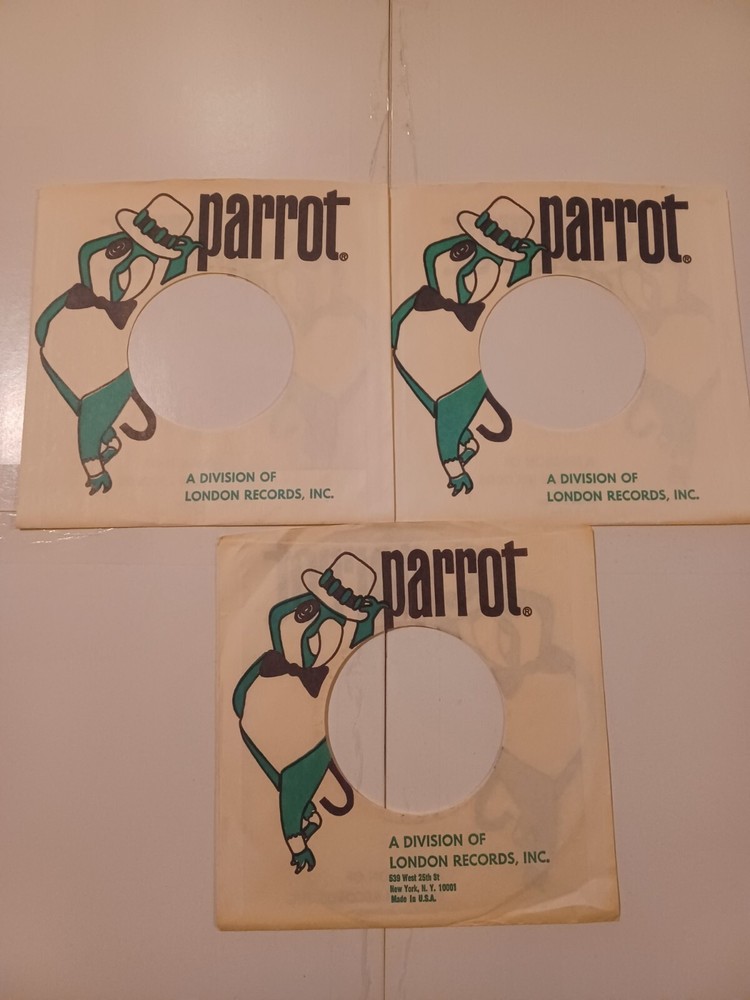 PARROT RECORDS (3) original company sleeves nice shape