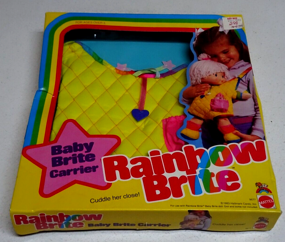 RARE 1983 Mattel Hallmark Rainbow Brite Baby Brite Carrier MIB #9677 HTF