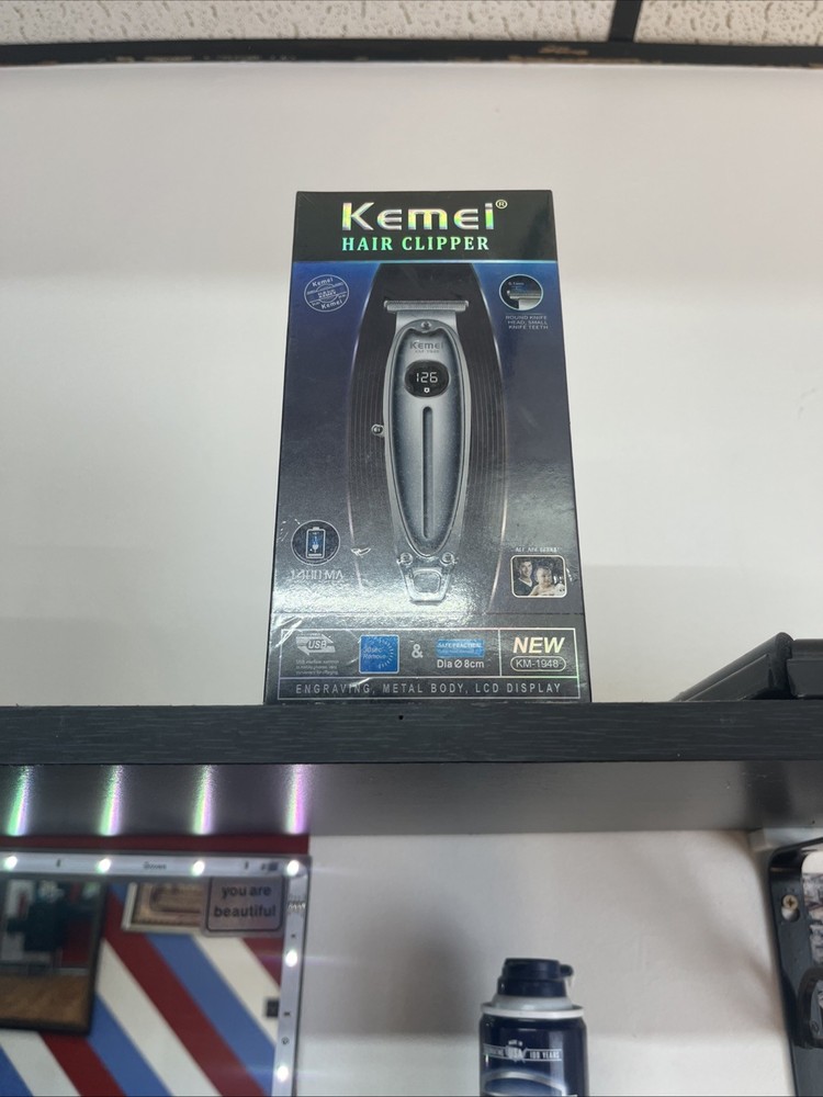 Professional Cordless Kemei Km1948 Barber Clippers with LCD Display