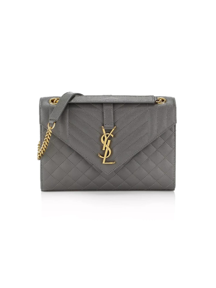 YSL Medium Envelope Chain Bag in Mix Matelassé Leather