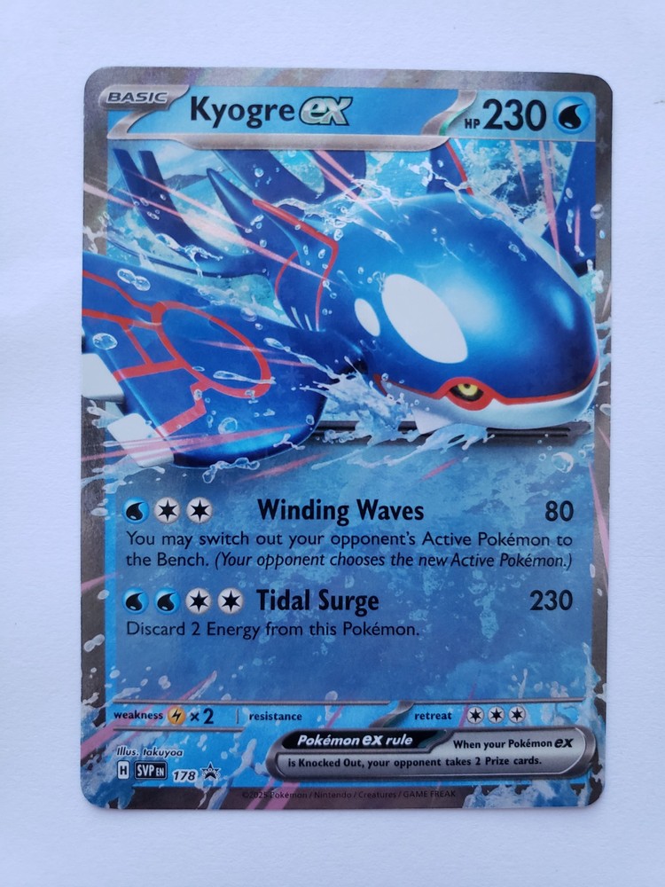 Pokemon Azure Legends Kyogre EX 178 Black Star Holo Promo New