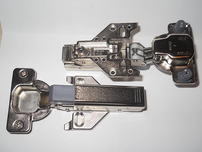 2 Blum 120 Degree Face Frame Clip On Hinge With Soft Close Adapters & Plates-Ful