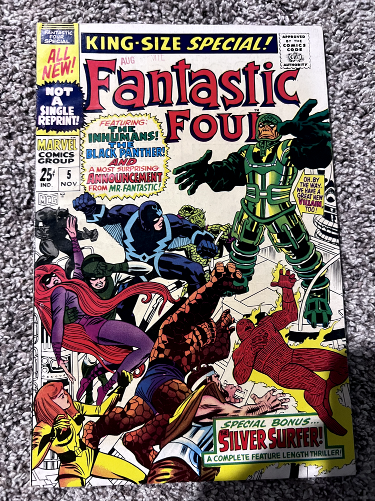 Fantastic Four annual #5 F+ The Inhumans, The Black Panther, And Mr. Fantastic