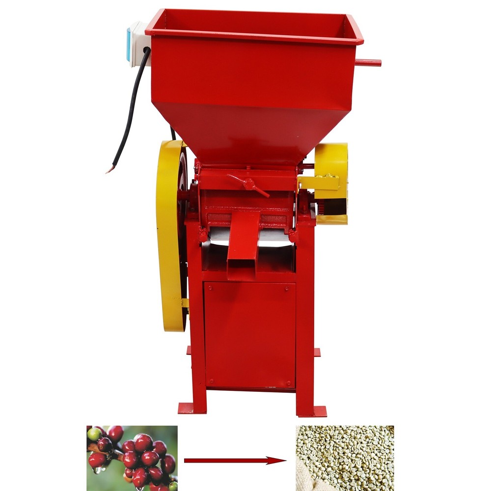 220V Commercial Fresh Coffee Bean Peeler Peeling Machine Output 300-600KG/h1.1KW