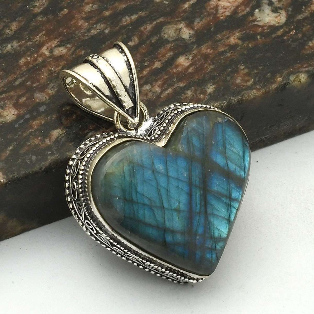 Labradorite Gemstone Ethnic Handmade Antique Design Pendant Jewelry 2