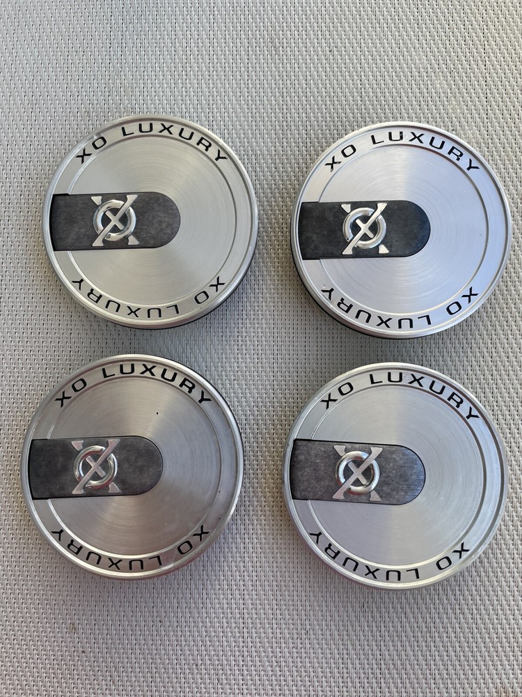 XO LUXURY SILVER CUSTOM WHEEL CENTER CAP* #C301 , 4ps