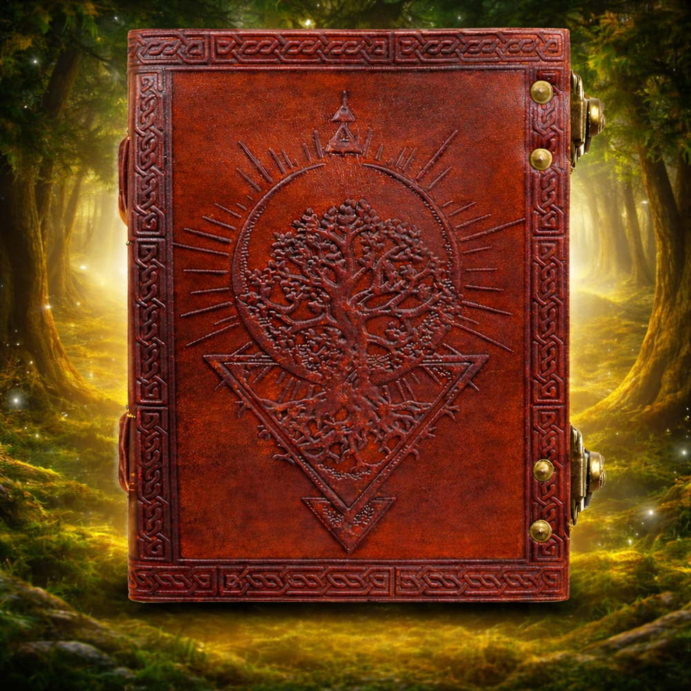 Leather Journal Handmade 7x5'' Vintage Diary Notebook Double Lock 200 Blank Page