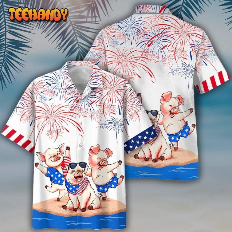 Pig8217s 3D Full Print Hawaiian Shirts Independence Day Is Coming Aloha Beach