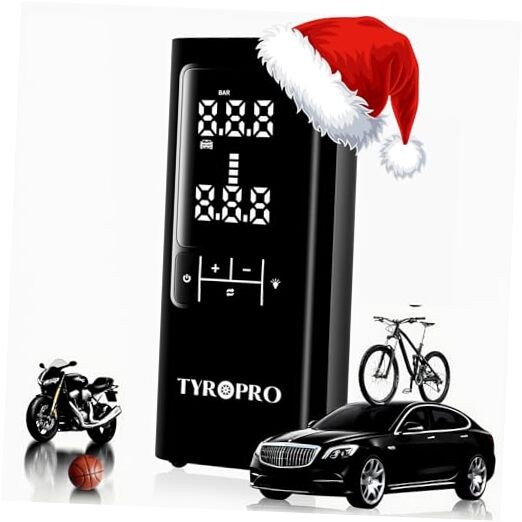 AI Tire Inflator Portable Air Compressor 150PSI with 15000mAh Power Bank 5X