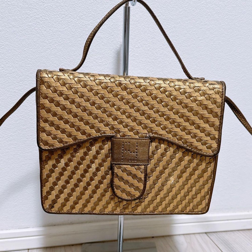 FENDI Leather Brown 2Way Handle Bag Authentic G0305688