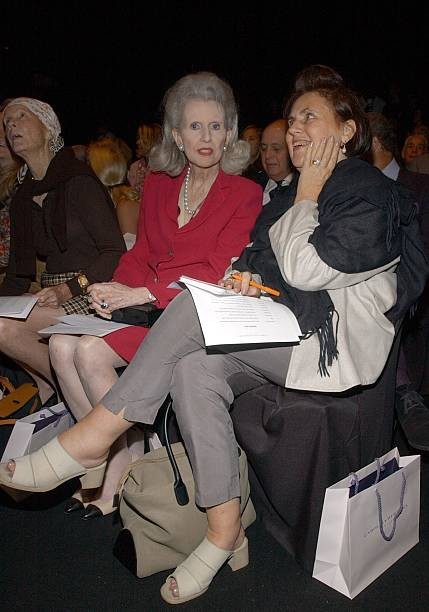 Suzy Menkes and Guest at Mercedes Benz Fashion Week Spring Collect- Old Photo