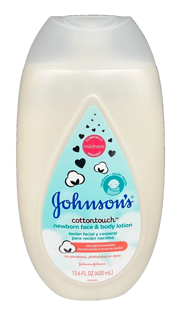 Johnson's Cotton Touch Newborn Face & Body Lotion 13.6 oz
