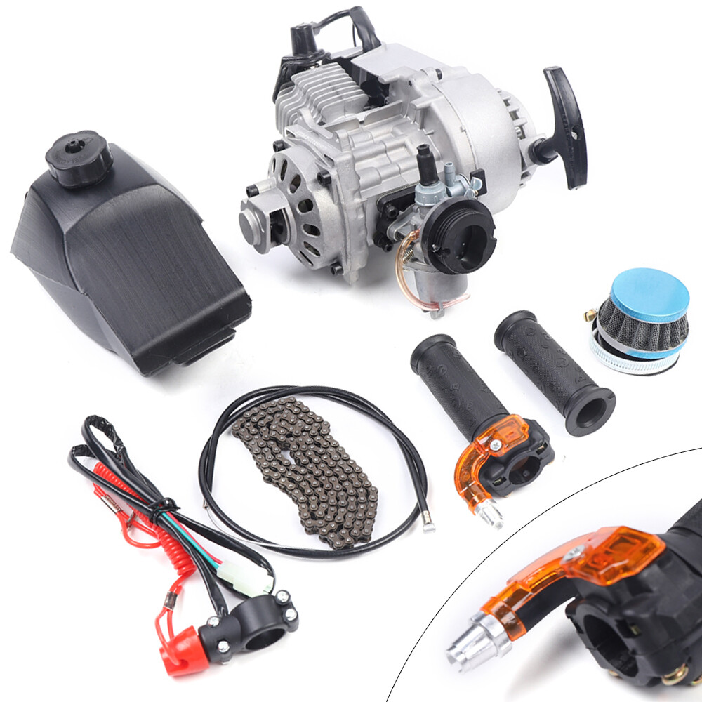 49CC Pull Start Engine Motor Kit 2-Stroke For Mini Dirt Bike Pocket Scooter ATV!