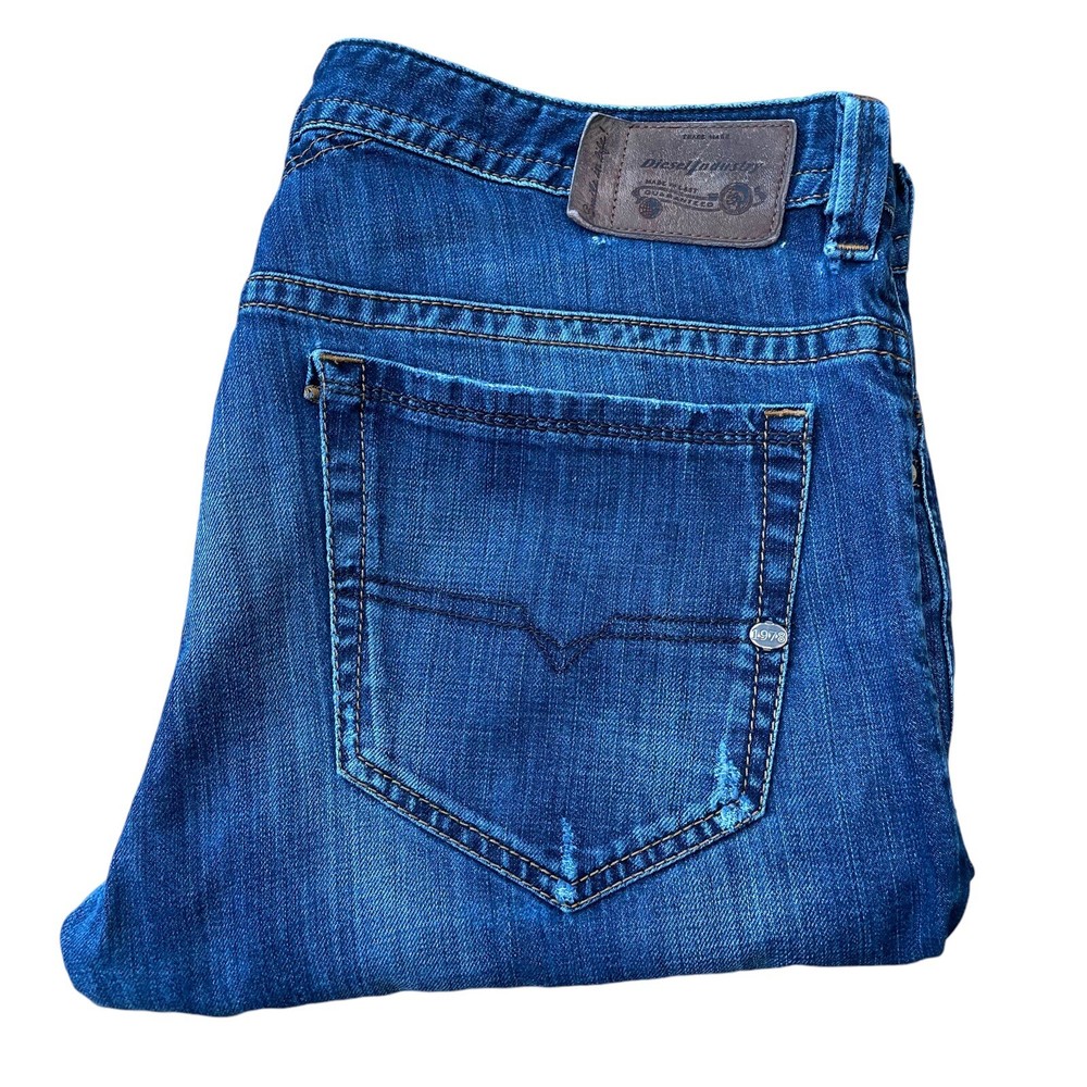 DIESEL Jeans Thavar Mens Blue Slim Skinny Wash 0831Q Denim W36 L32