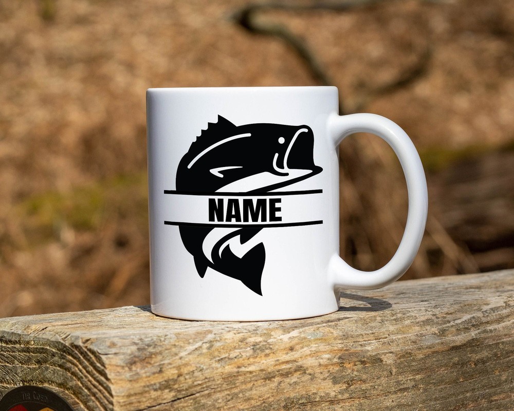 Fishing Premium Personalised Coffee Mug Teacup. Perfect Gift For Fishing Mom