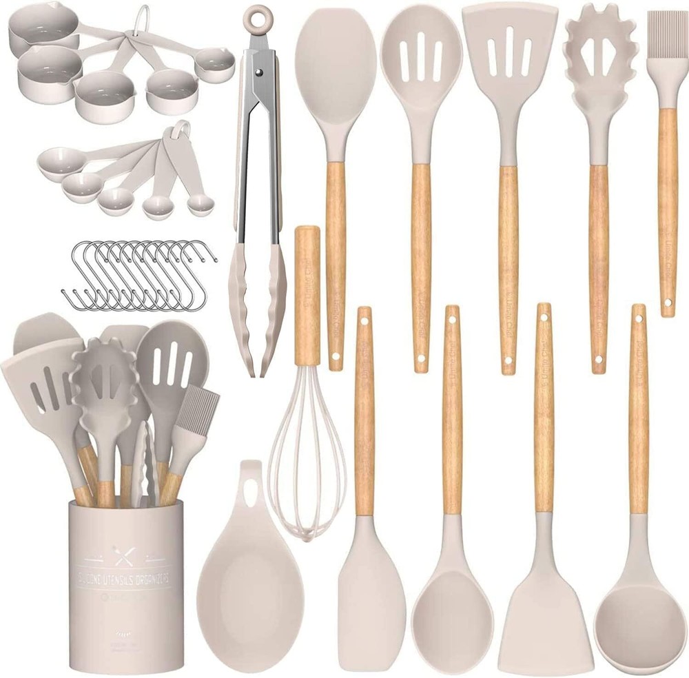 Cooking Utensils Set 33 pcs Non Stick Silicone Cooking Kitchen Utensils Spatula