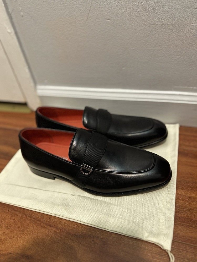 Salvatore Ferragamo Ayden Men's Penny Dress Loafer, Size 8- Black