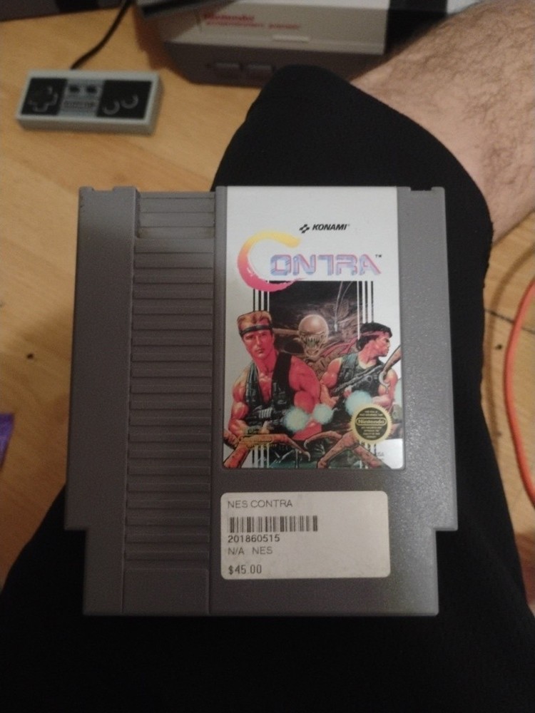 Vintage Video Game Cartridge CONTRA Nintendo Game System NES Made in Japan