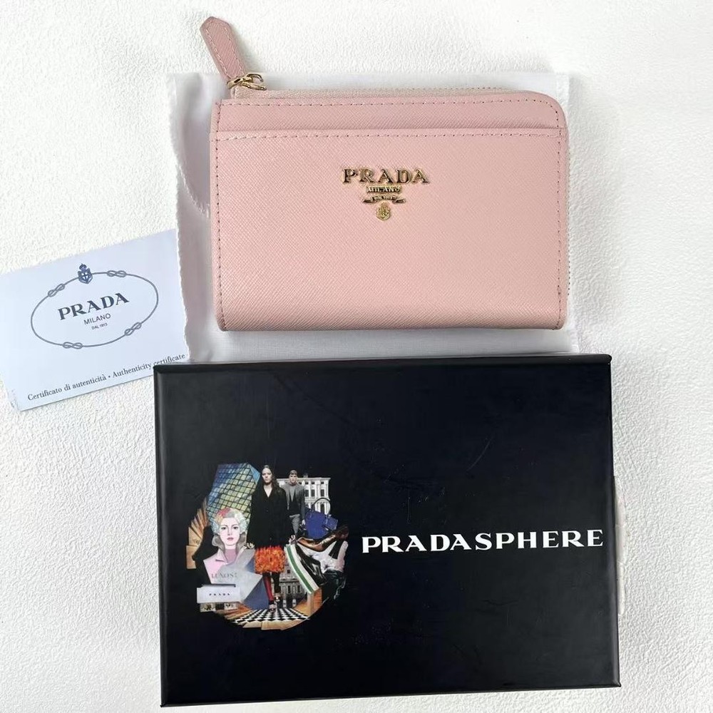 Prada Pradasphere Pink Bifold Wallet for Women