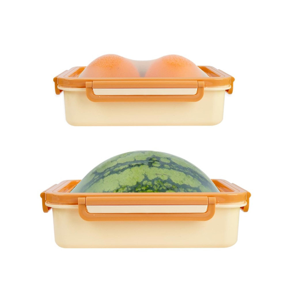 Set Of 2 Reusable Large Fruit And Veggie Savers, Silicone Fruit Storage Box, ...