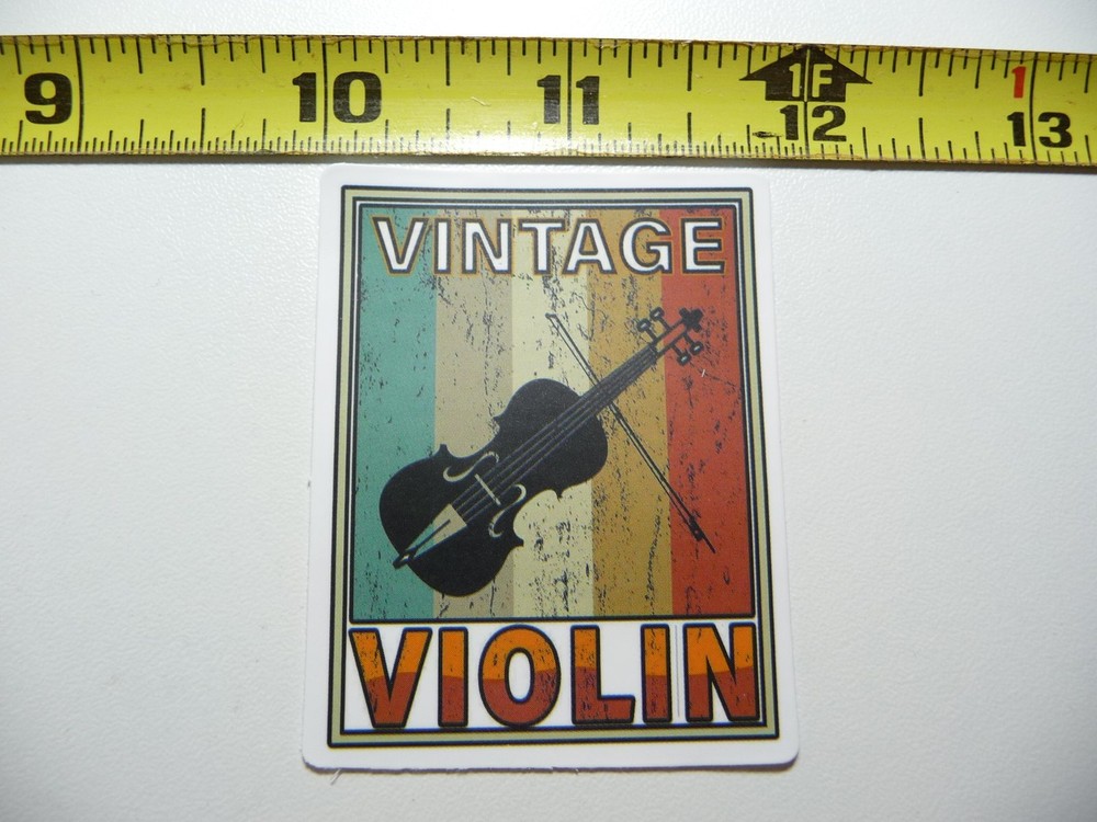 OLD VINTAGE VIOLIN MUSIC DECAL STICKER BAND CONCERT HALL MUSICAL