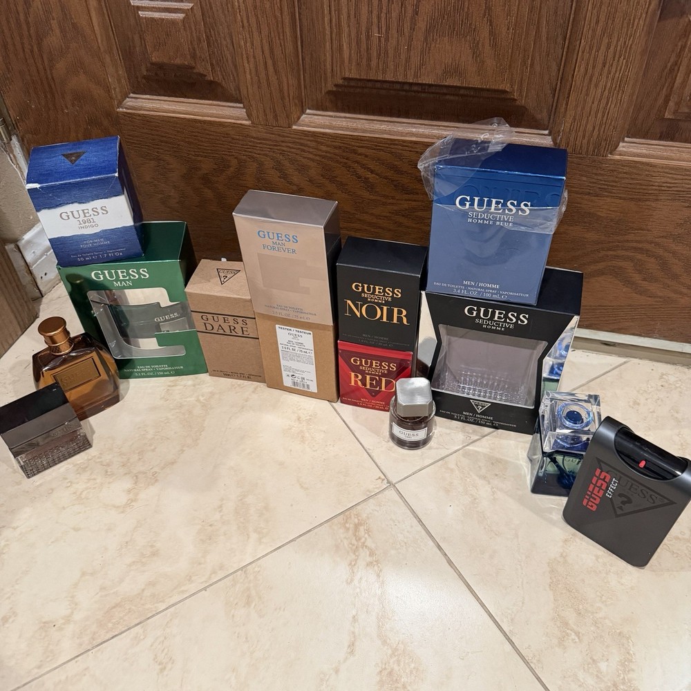 COLOGNE LOT OF 14 Guess Seductive, Red, Dare, Indigo, 1981, Effect, Noir Forever