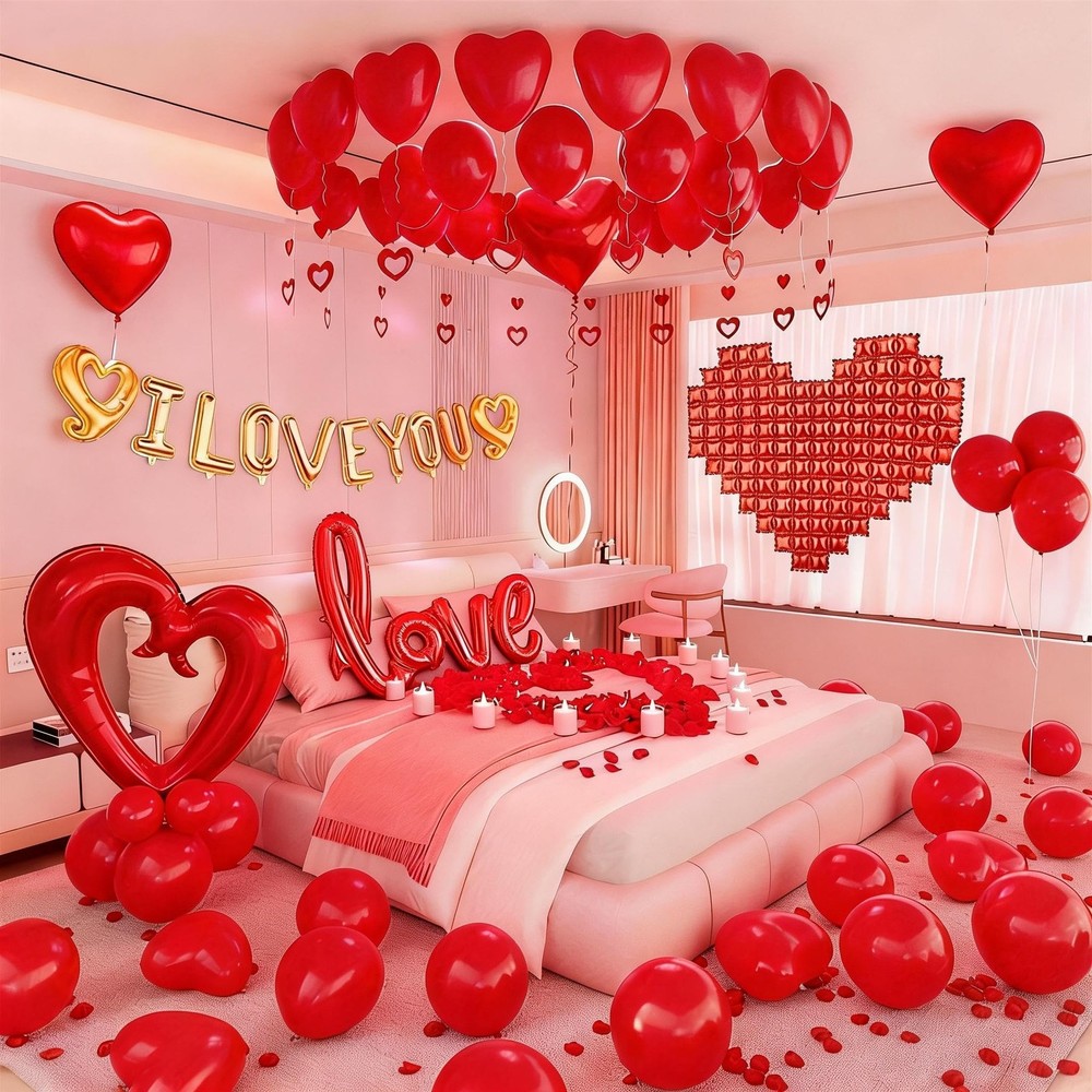 Happy Valentines Day Decorations Balloons, Be My Valentines Balloon Kit Decor...