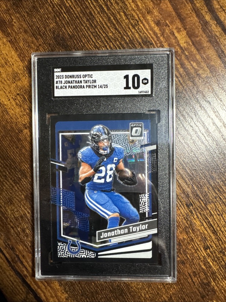 2023 Donruss Optic Black Pandora Prizm Jonathan Taylor SGC 10 /25 #78