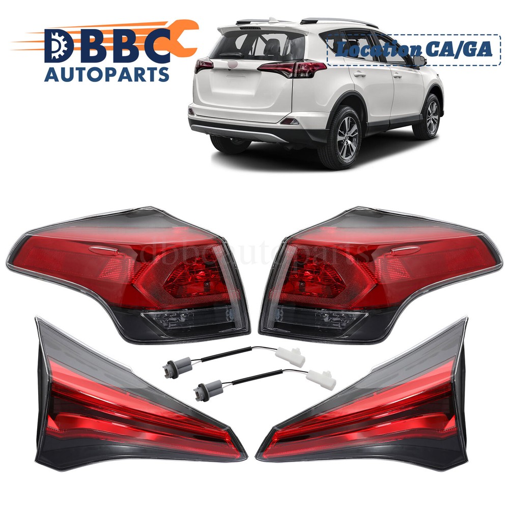 New For 2016-2018 Toyota RAV4 Left And Right Outer Inner Set of 4PCS Tail Lights