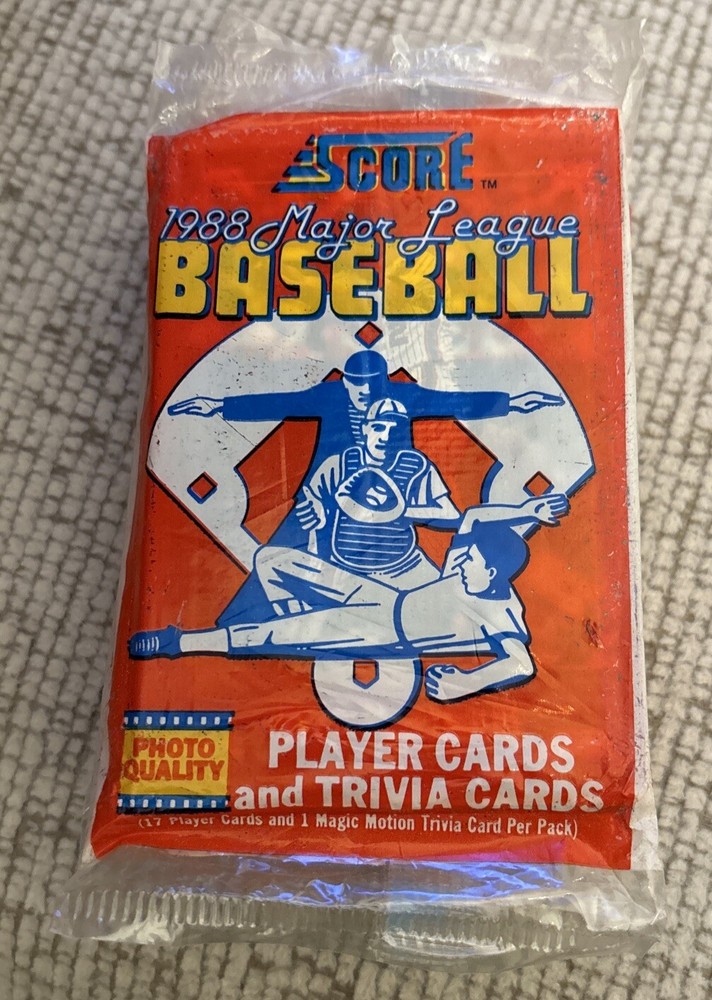 1988 Score MLB Baseball Trading Card Sealed Pack - 18 Cards