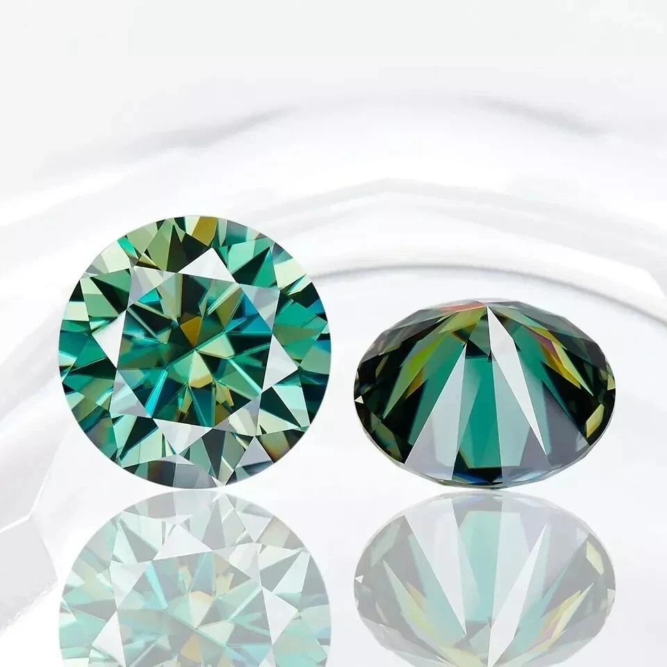 1 Ct Lab-Created Green  Diamond Loose Round Cut VVS1 D Grade Gemstone Certified