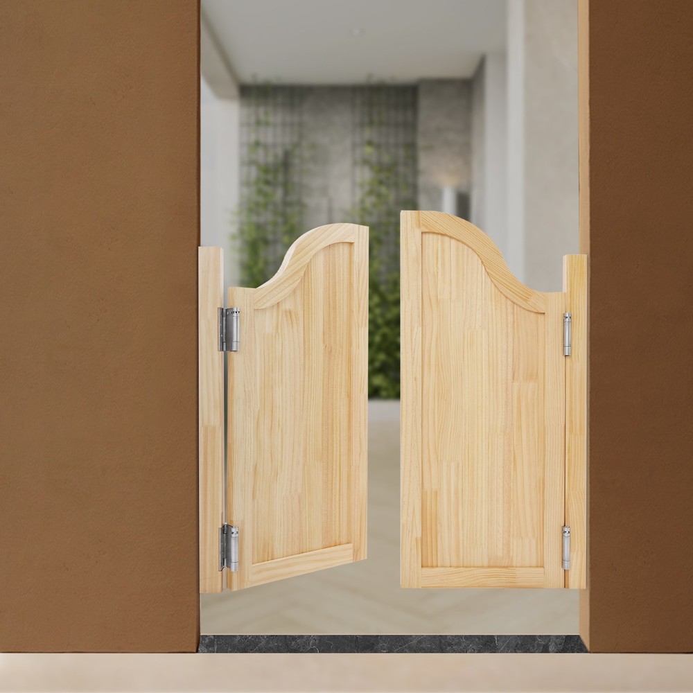 180 Degree Swing Solid Wood Partition Door for Shop Entrance Durable and Stylish