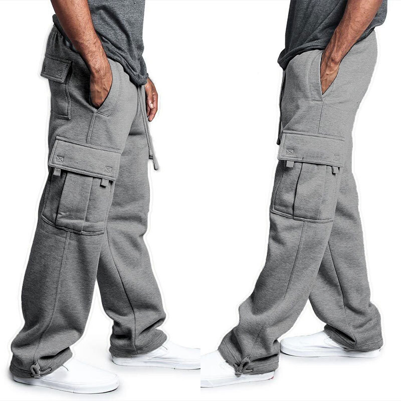 Men’s Loose Casual Jogging Pants with Pockets for Sports and Workwear