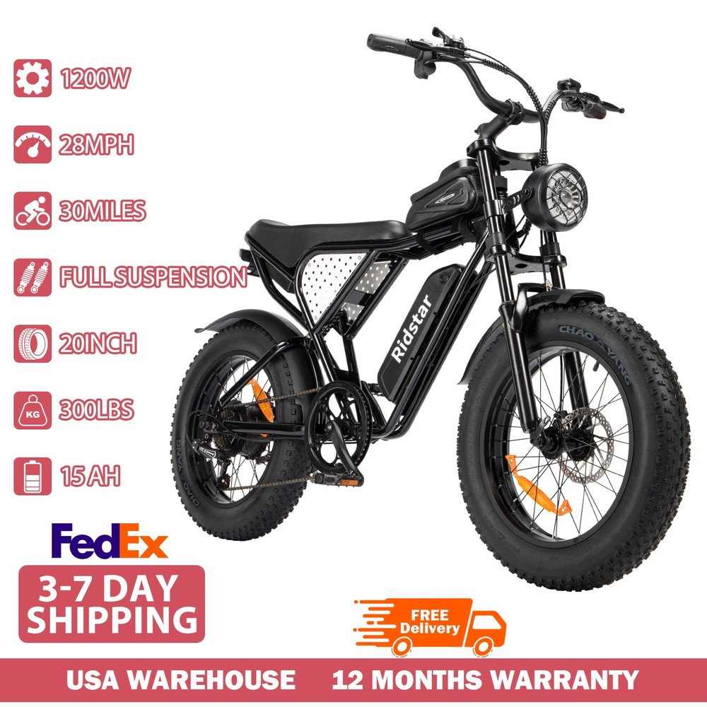 1200W 48V 15Ah Fat Tire Ebike 20